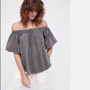 Free People Kiss Me Off The Shoulder Top